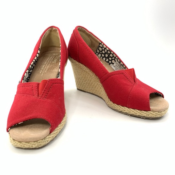 Toms Shoes - Toms red wedges